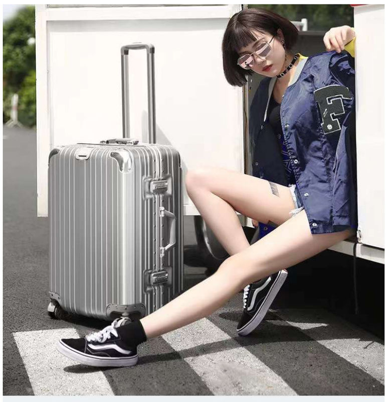 New Latest Travel Suitcase ABS+PC Universal Wheel Zipper Trolley Box Dragging Leather Box Code Box Bagasi Grosir