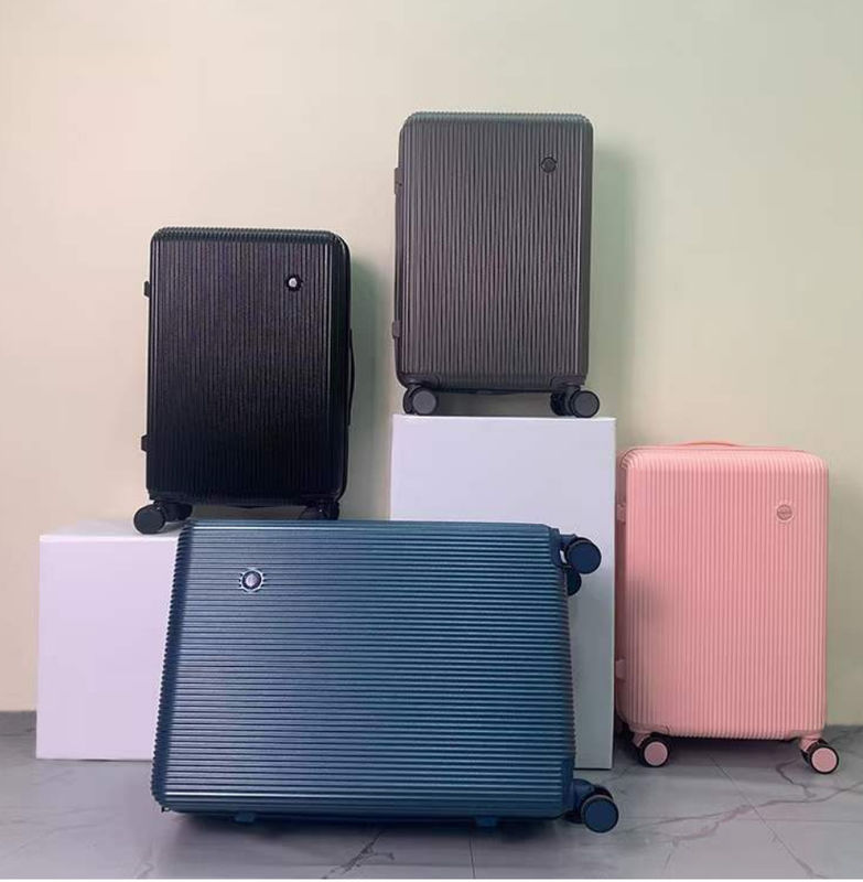 Zipper Frame USB Port Baggage Set Dengan Cup Holder Trolley Travel Bag Baggage ABS Kualitas Tinggi