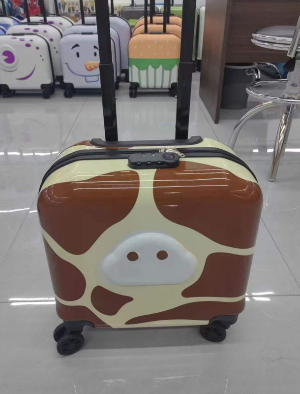 Custom Kartun Kasus Trolley Anak-anak LOGO 18 Inch 3D Animal Gift Boarding Box Universal Roda Anak-anak koper Bagasi