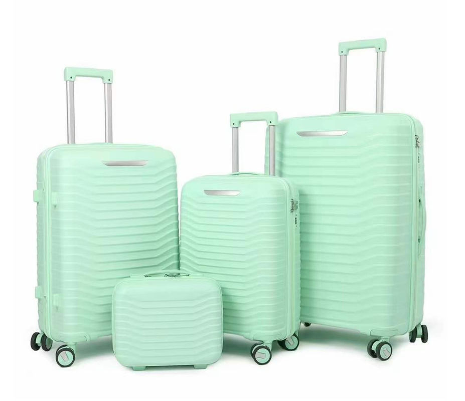 Pabrik Grosir Kualitas Tinggi Hard Shell Fashion 360 Degree Spinner Wheels Pp Bagasi Set Untuk Perjalanan