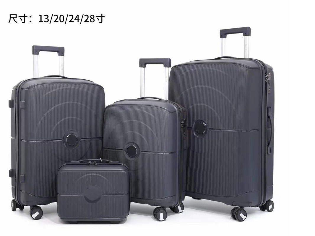 Set 4 Piece Ringan Baju Kertas TSA Kunci Dengan Anti-Goresan PP Bahan Expandable 20 24 28 Inch Lugga