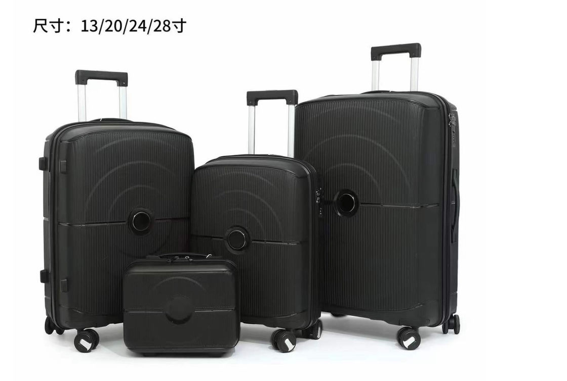 Pabrikan PP Koper Empat Piece Set Of Zipper Baggage Password Lock Trolley Koper