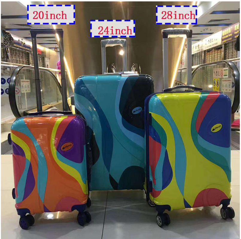 Klasik Vintage ABS 3 Piece Set Tas Trolley Hard Shell Traveling Spinner Set koper