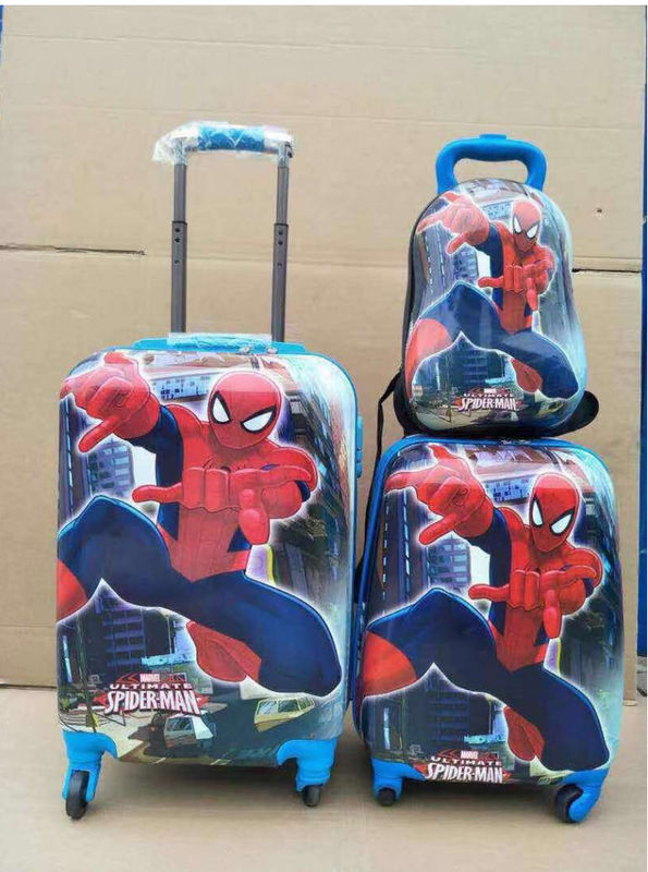 Custom Anime Kartun Super Man Koper Anak-anak Rolling Baggage Bag Anak-anak Boy Trolley Kasus