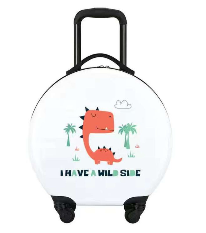 Desain Mode Disesuaikan Bentuk Bulat Anak-anak 18 Inci Tas Trolley Anak-anak Cantik Perjalanan Bagasi untuk Anak-anak