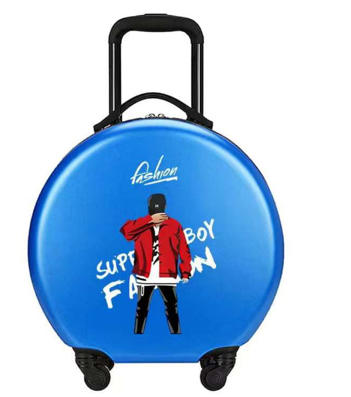 Flat Surface OEM Pattern Design Kids Suitcase Putih ABS Tas Murah Untuk Anak-anak Dengan Handle Dan Roda