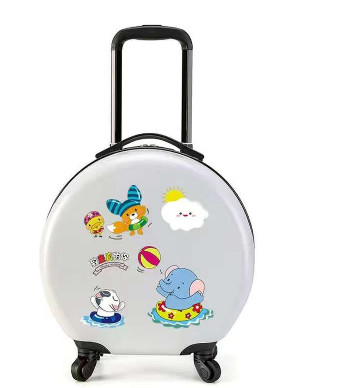 Desain Mode Disesuaikan Bentuk Bulat Anak-anak 18 Inci Tas Trolley Anak-anak Cantik Perjalanan Bagasi untuk Anak-anak