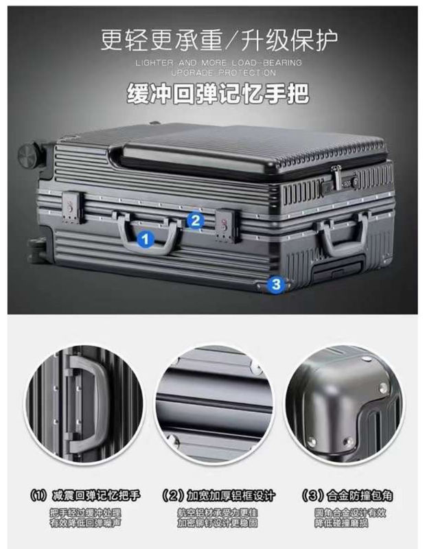 Trolley Spinner Untuk Bagasi Dengan Kunci TSA Hitam, Hijau Hitam, Merah, Carry-On 20-Lnch, PC Hardside Baju Dengan Front Poc