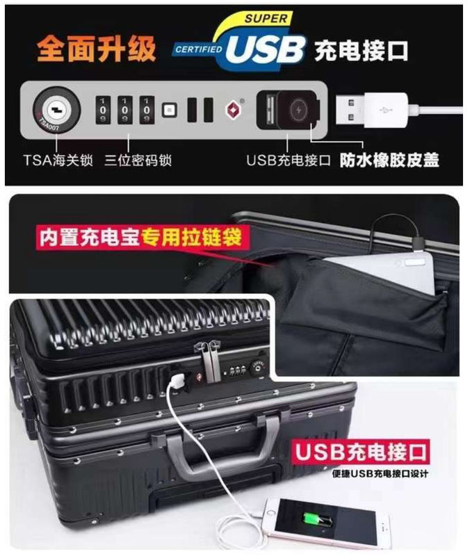 Trolley Spinner Untuk Bagasi Dengan Kunci TSA Hitam, Hijau Hitam, Merah, Carry-On 20-Lnch, PC Hardside Baju Dengan Front Poc