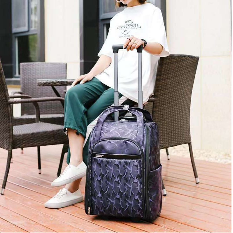Softside Kids Baggage School Trolley Bag 4 Wheels Travel Bag Boy Backpack dengan Pull Rod