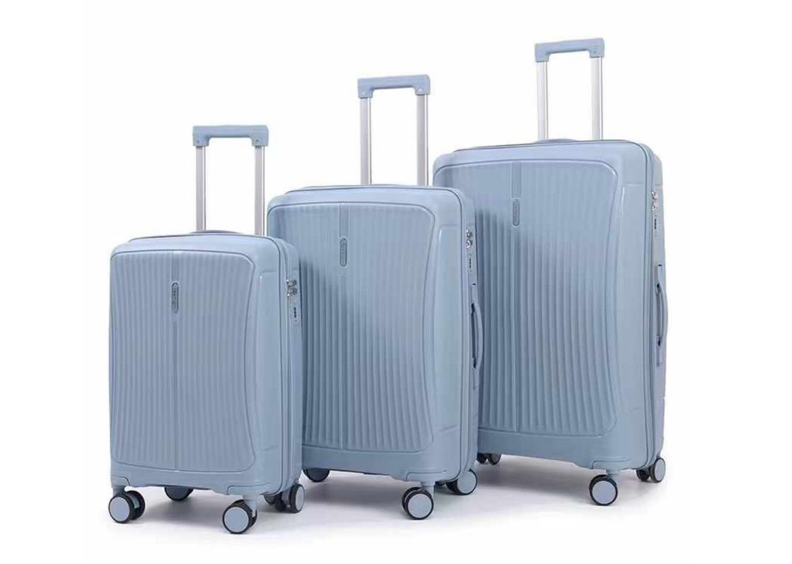 Cocok Warna Standar Ukuran 20 24 28 Inci Hard Suitcase Set Travel Cabin Bag Bawa On Ringan 3 Piece PP Trolley Lugga