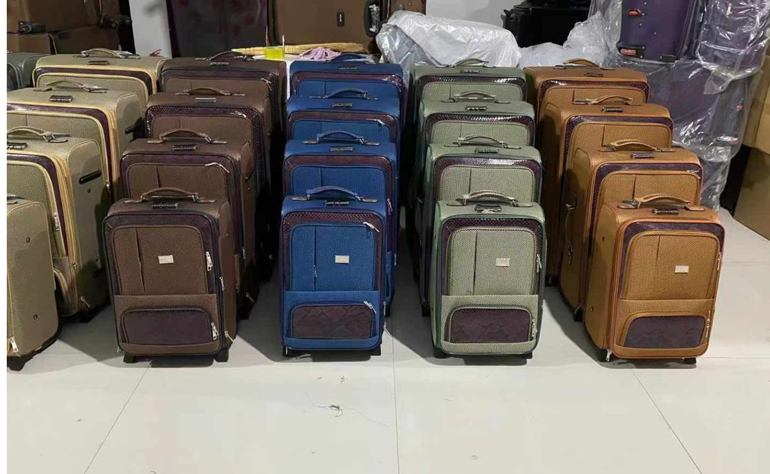 Brown 4 Roda 3-PC Rolling Eva Trolley Bagasi Spinner Bagasi Bagasi Set