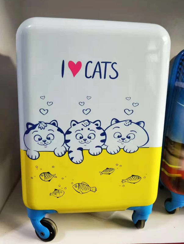 Cute Cartoon Images 18 Inch PC Kids Baggage Tas Disesuaikan Gambar Anak-anak Trolley koper 3D Printing Anak-anak Travel Bag