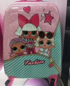 Gadis Cantik Desain Khusus Tas Berwarna-warni Set Kartun Anak-anak Anak-anak 18 Inci Bagasi kabin